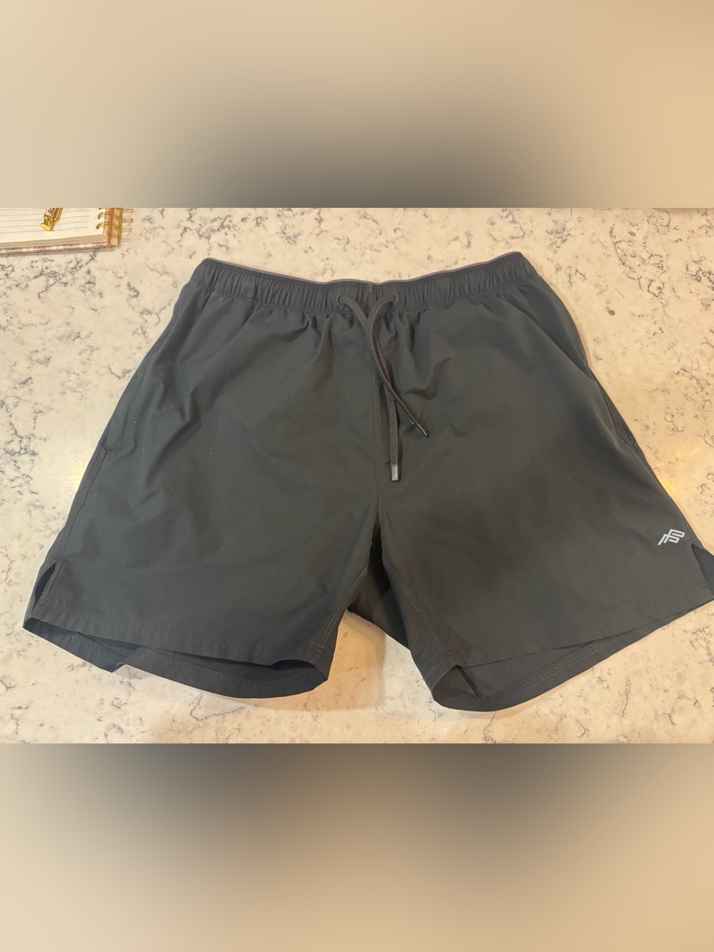 PATH PROJECTS  Women’s Medium Running Shorts Black Zip Pockets Drawstring.